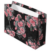 Rozen voor slangen en perziken groot cadeauzakje (Voorkant Gekanteld)