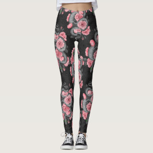 Rozen voor slangen en perziken leggings