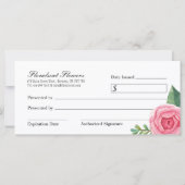 Rozen voor  Waterverf Cadeaubon (Achterkant)