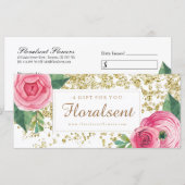 Rozen voor  Waterverf Cadeaubon (Voorkant / Achterkant)