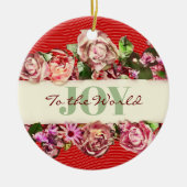 Rozen Vrede voor de wereld Keramisch Ornament (Voorkant)