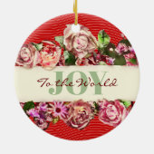 Rozen Vrede voor de wereld Keramisch Ornament (Achterkant)