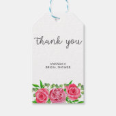 Rozen vrijgezellenfeest dank u label cadeaulabel (Voorkant)