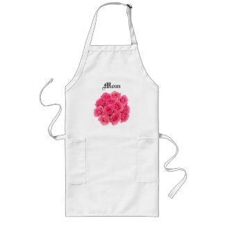Rozen Vrouw Mama Tee Shirt Lang Schort