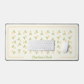Rozen Waterverf - Alicia's Peach-Sinaasappel Bureaumat (Keyboard & Muis)