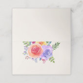 Rozen Waterverf Floral bruiloft (Buitenkant ongevouwen)