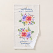 Rozen Waterverf Floral Wedding Bad Handdoek (Handdoek)