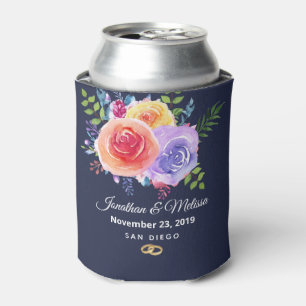 Rozen Waterverf Floral Wedding Blikjeskoeler