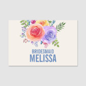 Rozen Waterverf Floral Wedding Naamplaatje (Voorkant)