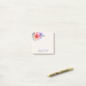 Rozen Waterverf Floral Wedding Post-it® Notes (Op bureau)