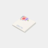 Rozen Waterverf Floral Wedding Post-it® Notes (Schuin)