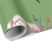 Rozen Waterverf inpakpapier, 30 in x 6 ft Cadeaupapier (Rol Hoek)