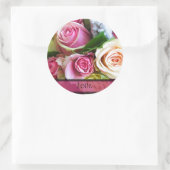 Rozen Wedding Envelope Sticker Sjabloon (Tas)
