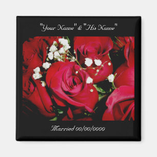 Rozen Wedding Herdenking Magnet Magneet