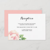 Rozen Wedding Reception Kaart (Voorkant / Achterkant)