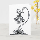 Rozen Wenskaart met bloemblaadjes Kaart (Gele Bloem)