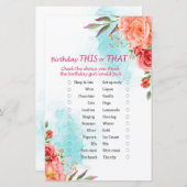 Rozen worden hier of dat spel (Voorkant / Achterkant)