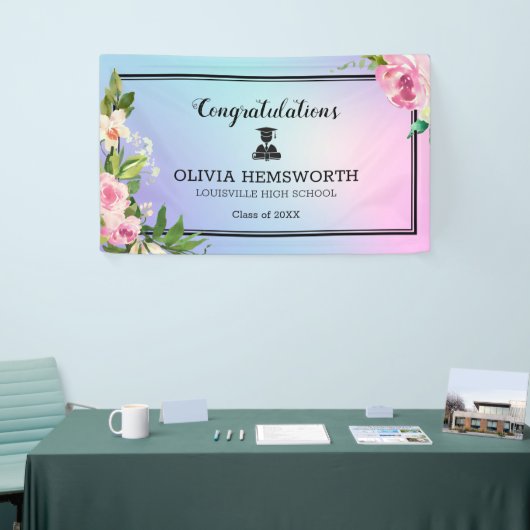 Rozen Wreath Afstuderen Spandoek (Beurs)