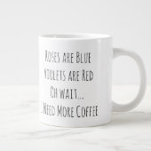 Rozen zijn Blauwe Violetten zijn rood. Extra Grote Beker (Rechts)