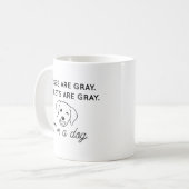 Rozen zijn grijs koffiemok (Voorkant links)