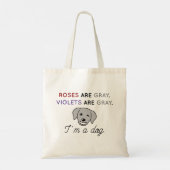 Rozen zijn grijs tote bag (Achterkant)