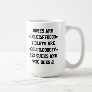 Rozen zijn Kleur:FF0000 Koffiemok