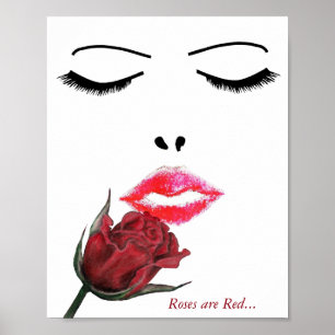 Rozen zijn rood Afbeelding Poster