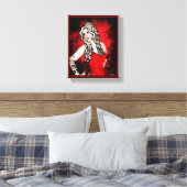 Rozen zijn Rood Gothic Wrapped Canvas (Insitu (Slaapkamer))