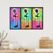 Rozen zijn rood poster (Keuken)