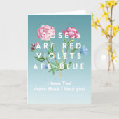 Rozen zijn rood Viooltjes zijn Blauw | Wenskaart Kaart (Gele Bloem)