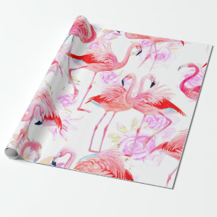 Rozen zonder naadloze patroon waterverf met roze f cadeaupapier