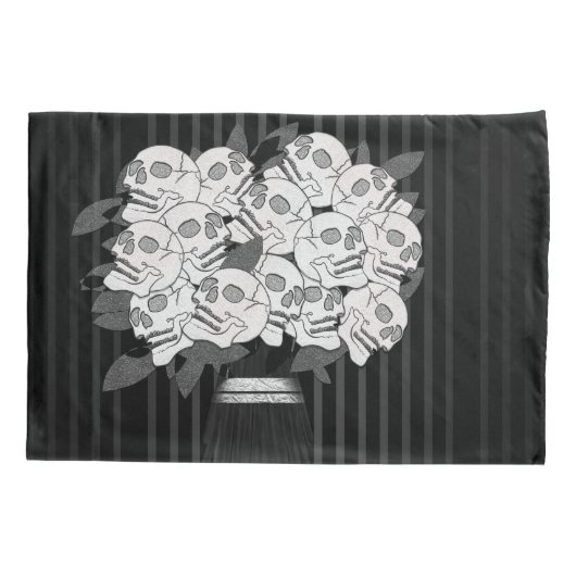 Rozen zwart-wit kussensloop (Achterkant)