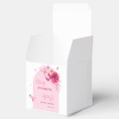 Rozenblaadjes en Prosecco Roze Bloem Bruiloft Fees Bedankdoosjes (Geopend)