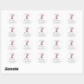 Rozenblaadjes & Prosecco Roze Bloemige Bruiloft Fe Ronde Sticker (Vel)