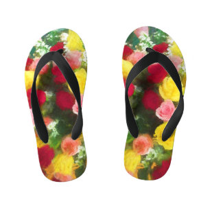 Rozenbolletje - Kute Original Flower Art Kinder Teenslippers
