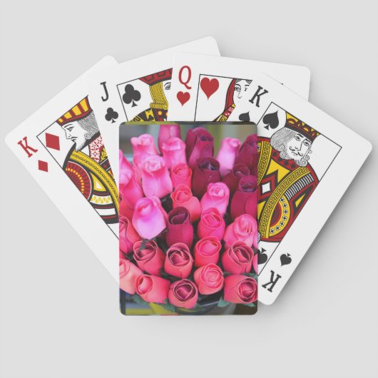 rozenbouquet pokerkaarten (Achterkant)