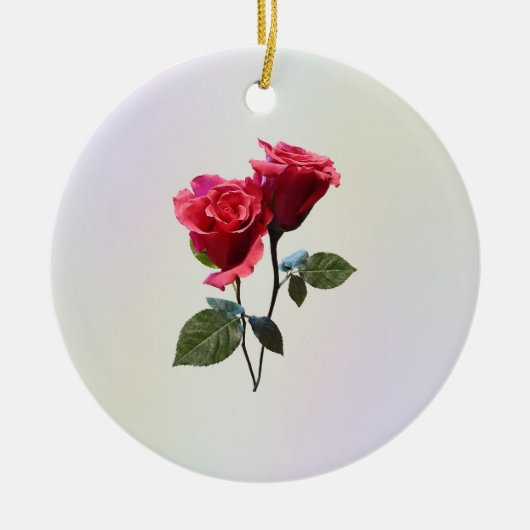 Rozenkoppel Keramisch Ornament (Voorkant)