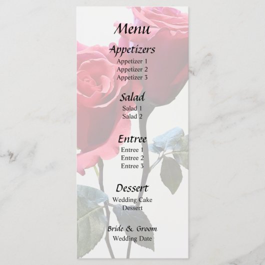 Rozenkoppel Menu (Voorkant)