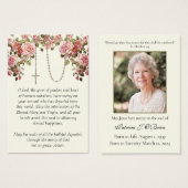 Rozenkrans begrafenisgebed Heilige Kaart (Voorkant /achterkant)