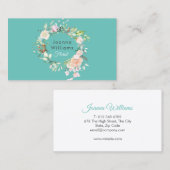 Rozenkrans bloemendesign visitekaartje (Voorkant / Achterkant)