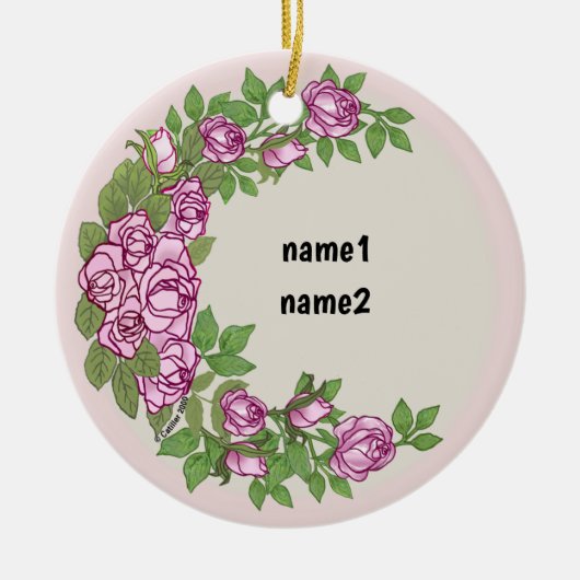 Rozenkrans Keramisch Ornament (Voorkant)