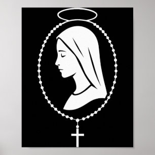 Rozenkrans van de Maagd Maria - Katholieke Christe Poster