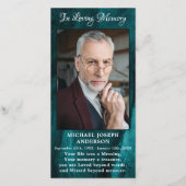 Rozenkransblad met afbeelding voor rouwkaart Herde (Voorkant)