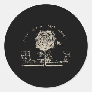 Rozenkruisers embleem dat Rosa Mel Apibus hermetis Ronde Sticker
