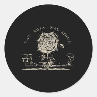 Rozenkruisers embleem dat Rosa Mel Apibus hermetis Ronde Sticker