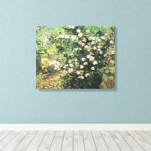 Rozenstruik in Bloei door Vincent van Gogh Canvas Afdruk