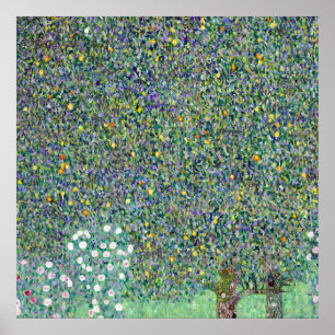 Rozenstruiken onder de bomen, Gustav Klimt Poster