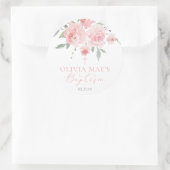 Rozentuin Meisje Boho Doop Ronde Sticker (Tas)