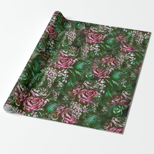 Rozenwaterval Cadeaupapier (Uitgerold)