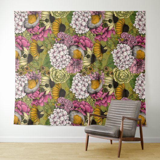 Rozijnen in de tuin 2 wandkleed (In Situ (horizontaal))